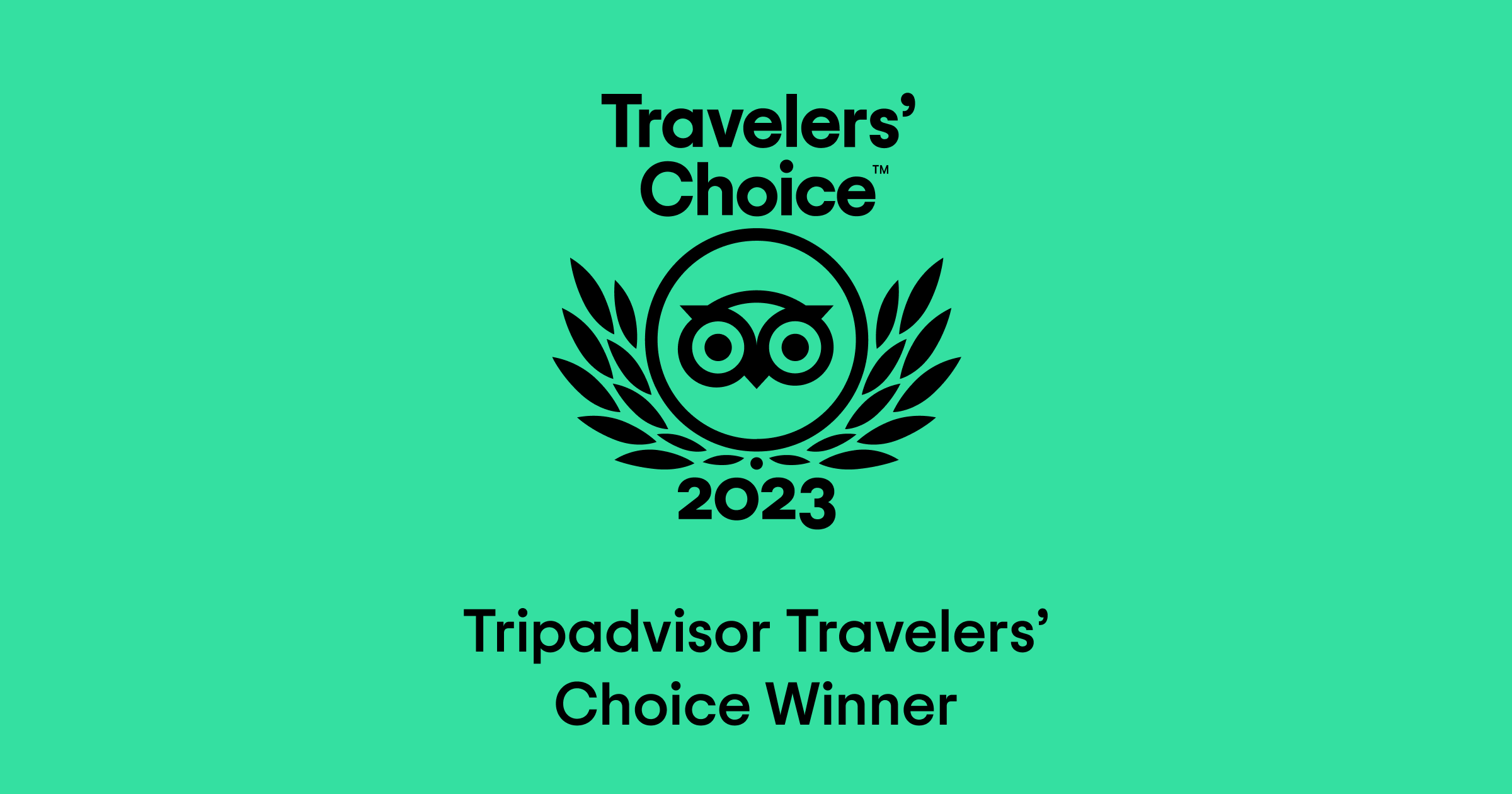 Tripadvisor Travelers' Choice Winner 2023